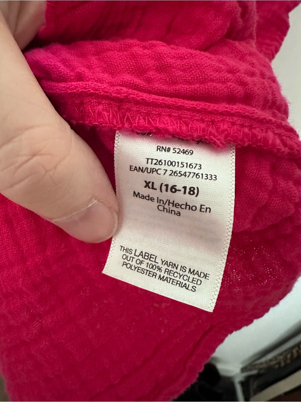 Time and Tru Bright Fuchsia Button-Front Tunic Dress 100% cotton size xl Euc - Picture 4 of 6